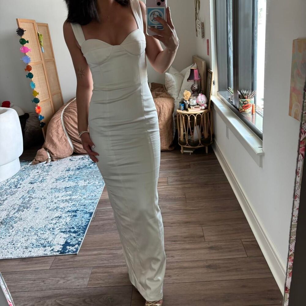Sau Lee Revolve Palmela Dress in Ivory size 4